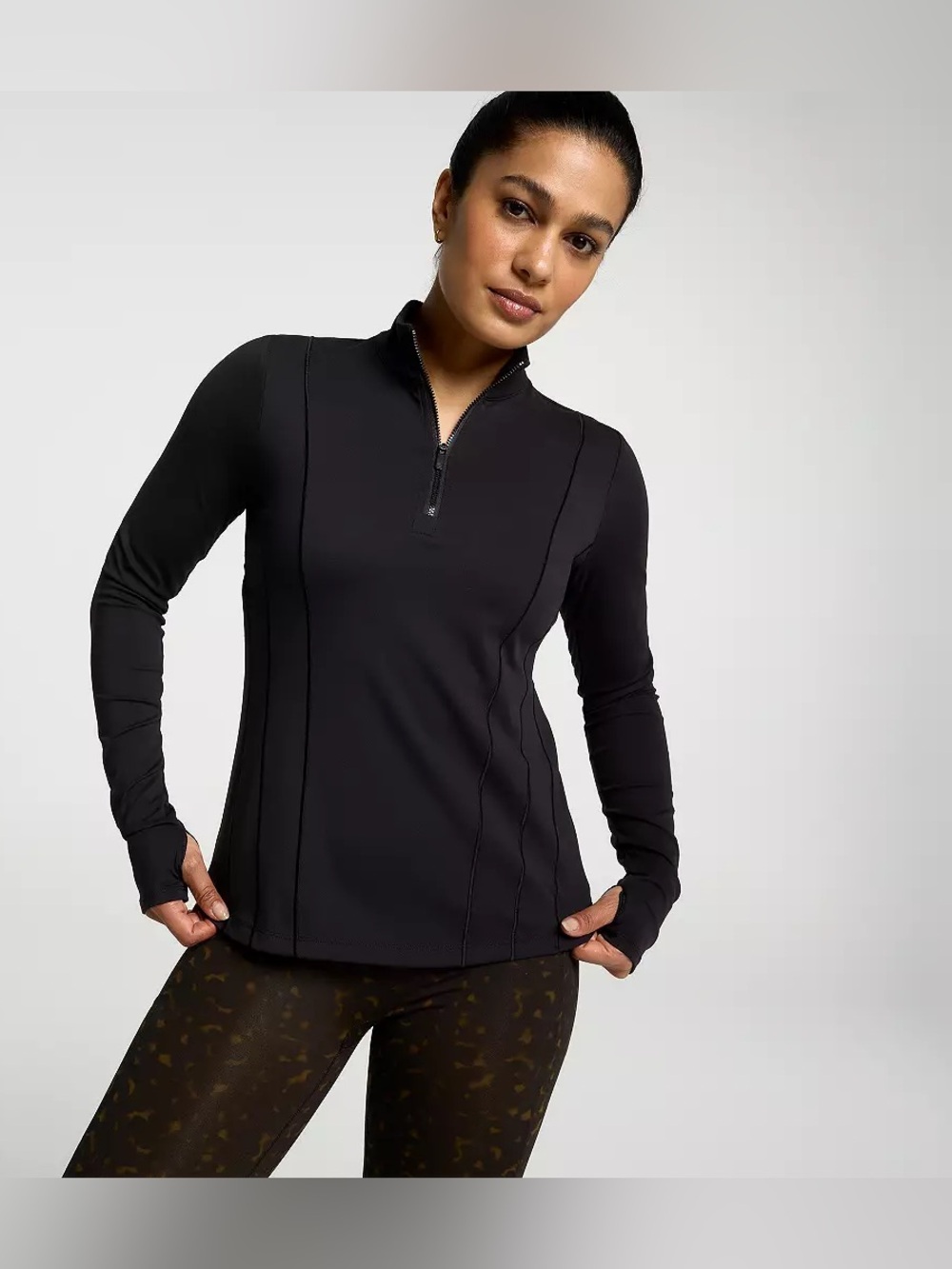 CALIA Inspire 1/4 Zip Black Pullover NWT Medium